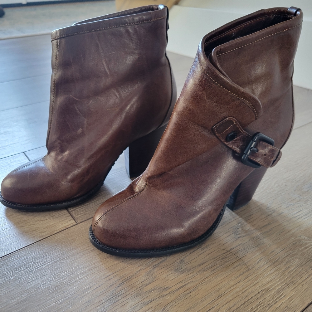 Brown Leather Ankle Boots